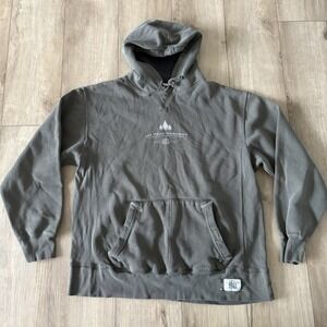 J. America‎ Men's Jay Peak Vermont Gray Long Sleeve Drawstring Hoodie Size L